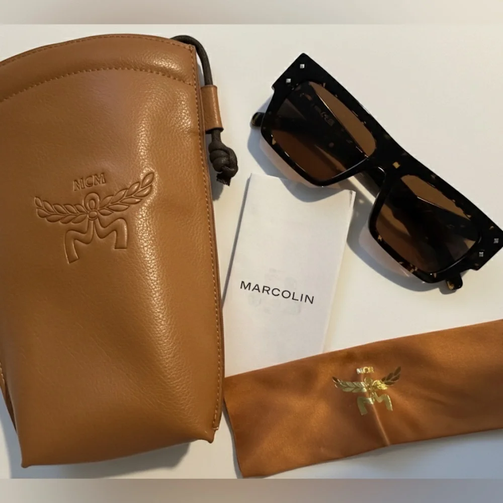 NEW 🌟 in Pouch MCM Women's Havana Cat Eye Sunglasses - Picture 2 of 6